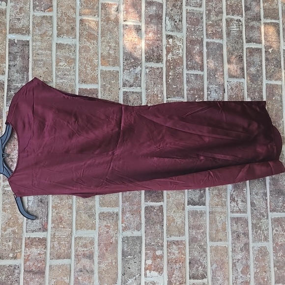 Helmut Lang For Intermix Burgundy Sleeveless Dress Size 2 - Picture 4 of 5